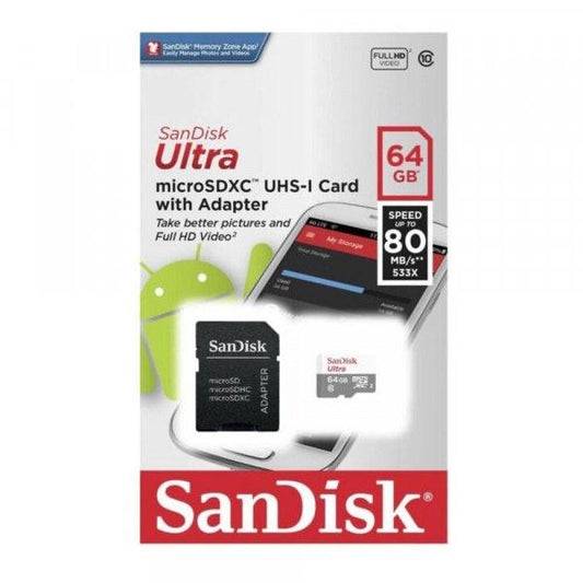 SanDisk microSDHC Flash Memory Card with Adapter (Class 10)