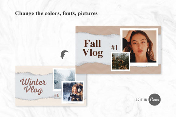 YouTube Thumbnail Kit Editable in Canva