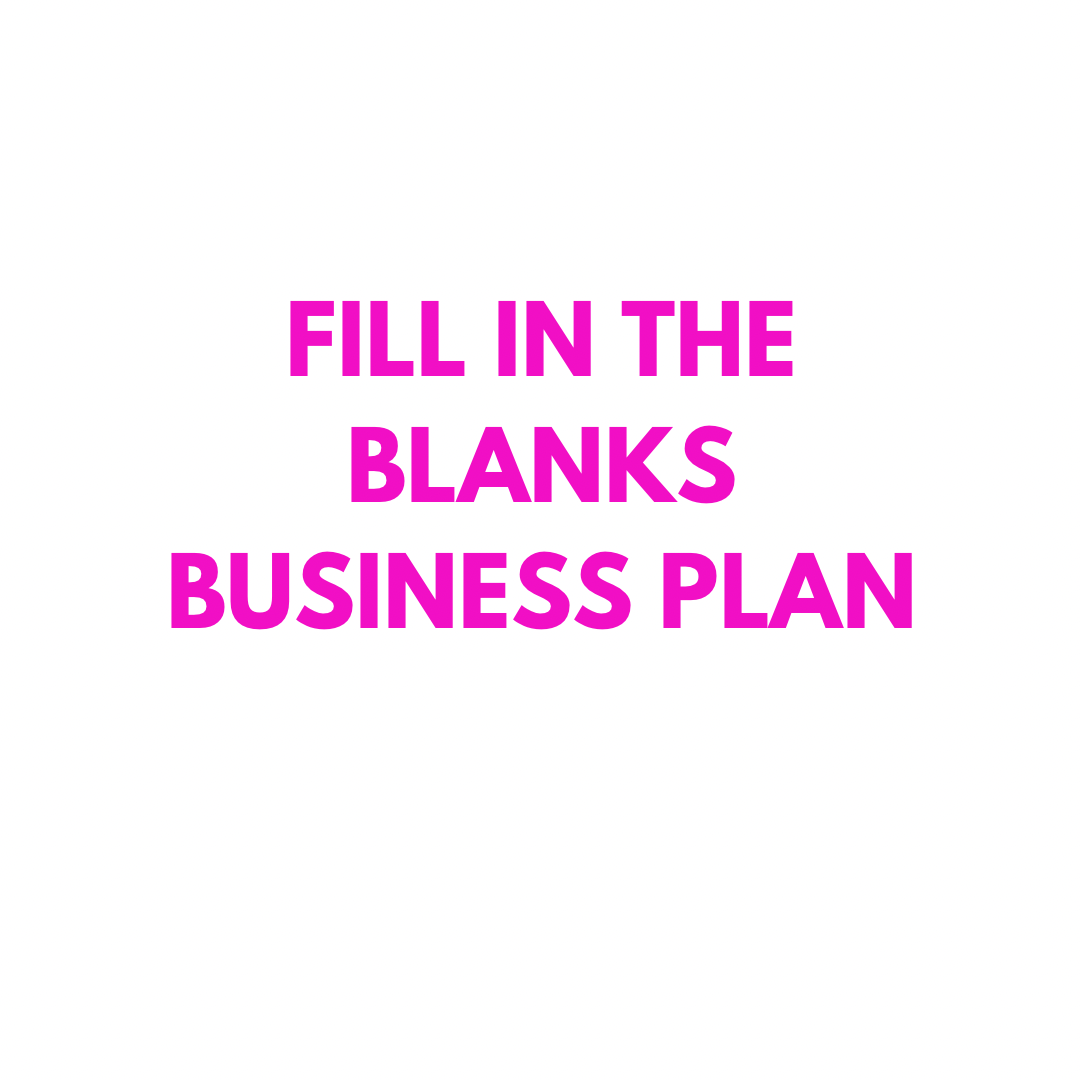 Fill in the Blanks Business Plan