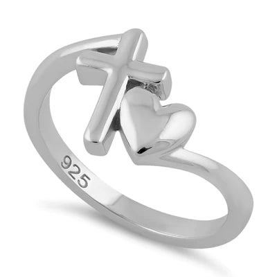 Heart Cross Ring