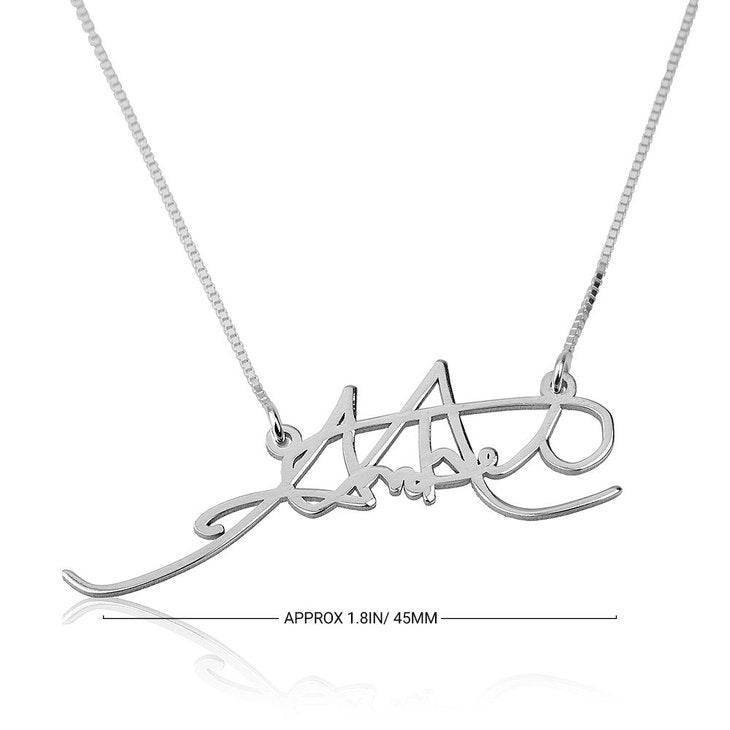 14K White Gold Signature Necklace