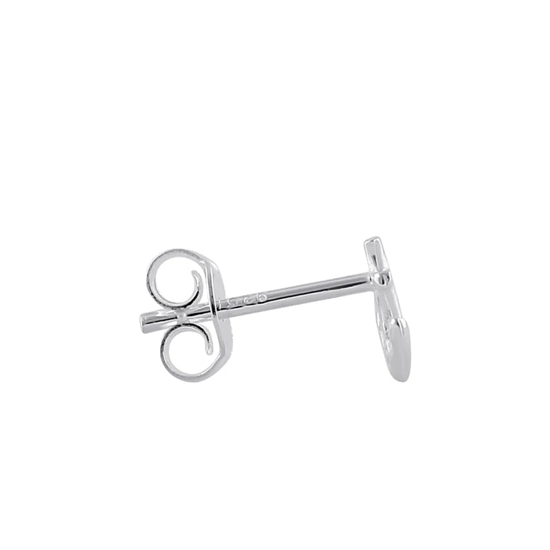 Sterling Silver Anchor Stud Earrings