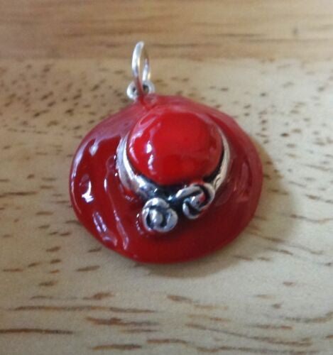 Red Enamel Hat Charm