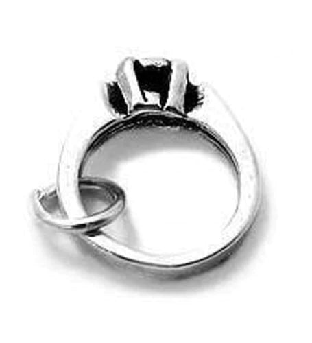 Solitaire Engagement Ring Charm