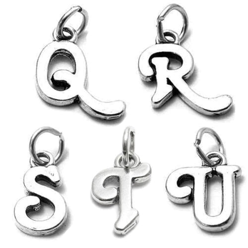 Fancy Script Letter Charm