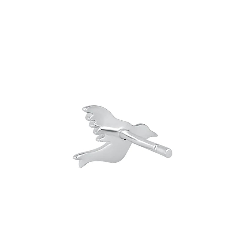 Sterling Silver Flying Bird Earrings