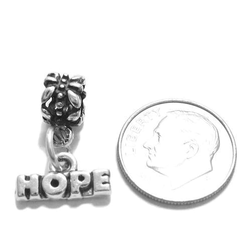 "Hope" Charm with Euro Bead