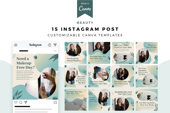 Beauty Instagram Post Canva Template