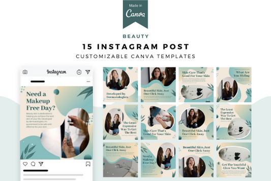 Plantilla de Canva para publicación de Instagram de belleza 