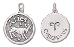 Aries - Courageous Zodiac Disk Charm