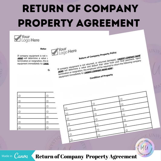 Return of Company Property Agreement