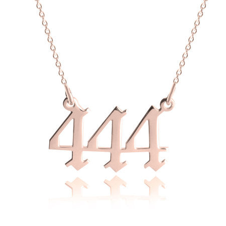 Rose Gold Plated Angel Number Necklace