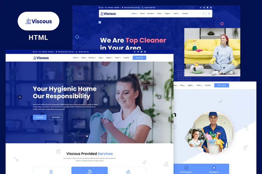 Viscous - Cleaning Services HTML Website Template
