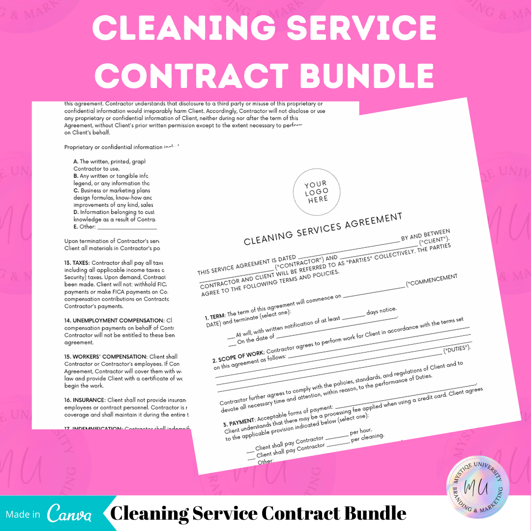 Cleaning Service Contract Bundle