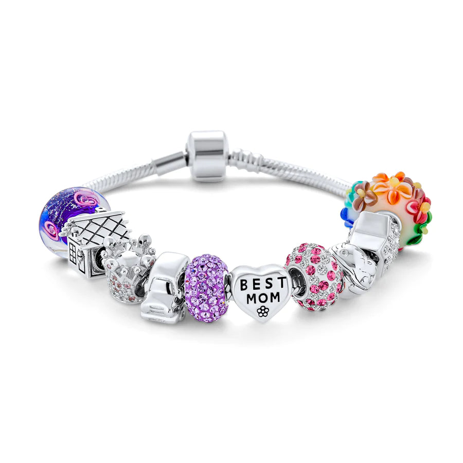 Best Mom European Charm Bracelet