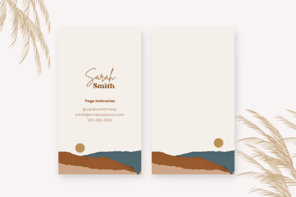 Boho Mountains – Editable Canva Business Card Template