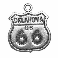 Oklahoma Route 66 Highway Sign Charm