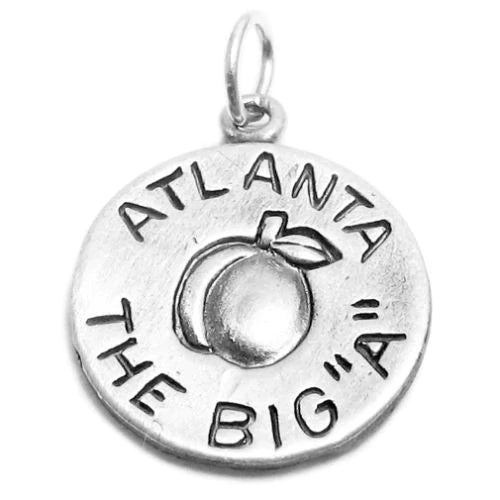 "Atlanta" GA 2-Sided Charm with Euro Bead