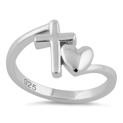 Heart Cross Ring