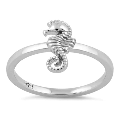 Sterling Silver Seahorse Ring