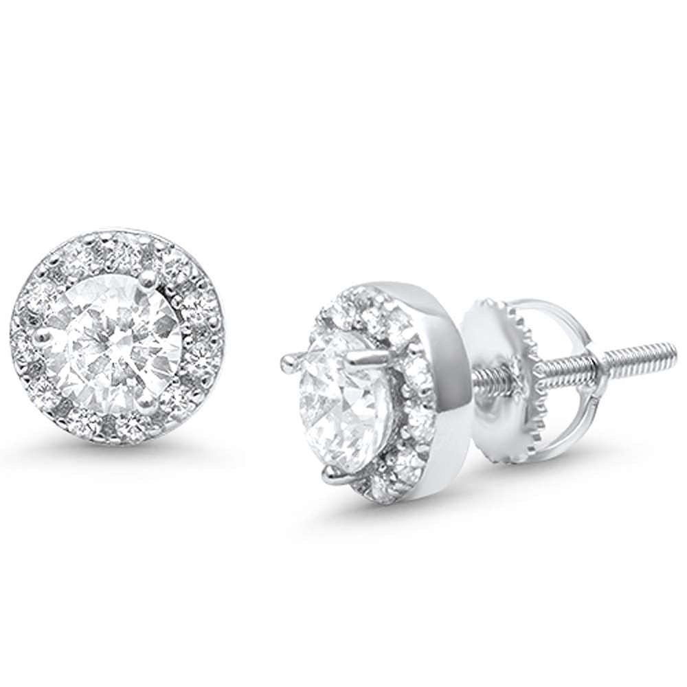 Round Halo Solitaire Stud