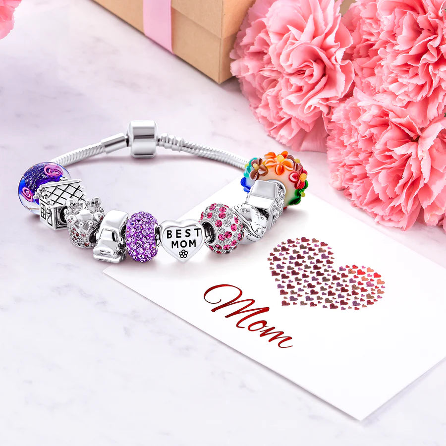 Best Mom European Charm Bracelet