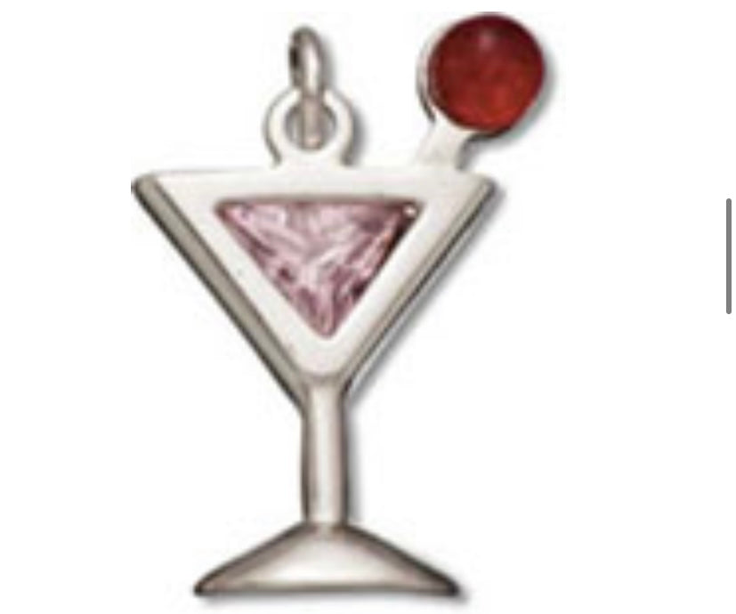 Cosmopolitan Drink Crystal Charm