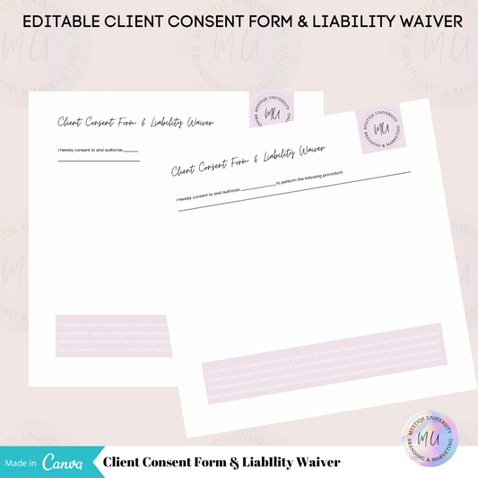 Client Consent & Liabilty Form