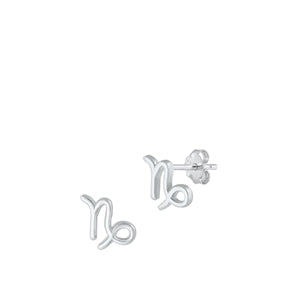 Sterling Silver Zodiac Stud Earrings