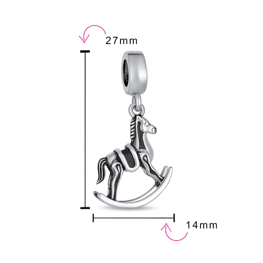 Rocking Horse Dangle Bead Charm