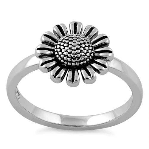 Sterling Silver Sun Flower Ring