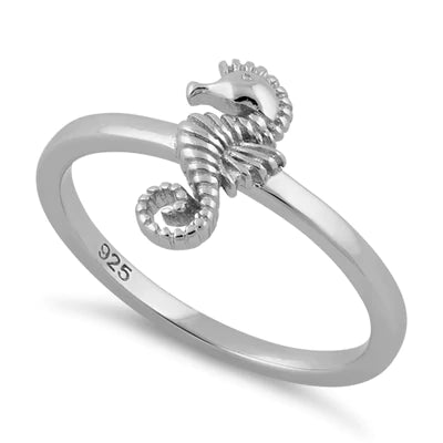 Sterling Silver Seahorse Ring