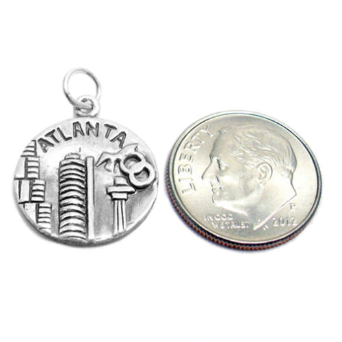 "Atlanta" GA 2-Sided Charm with Euro Bead