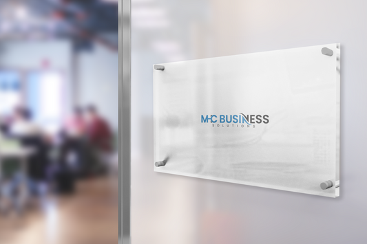 Logo on Office Glass Sign Mockup