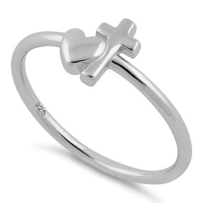 Heart Cross Ring