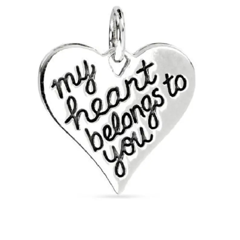 “My Heart Belongs To You” Heart Charm