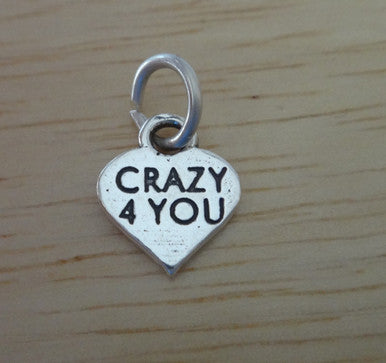 Crazy 4 You Heart Conversation Charm