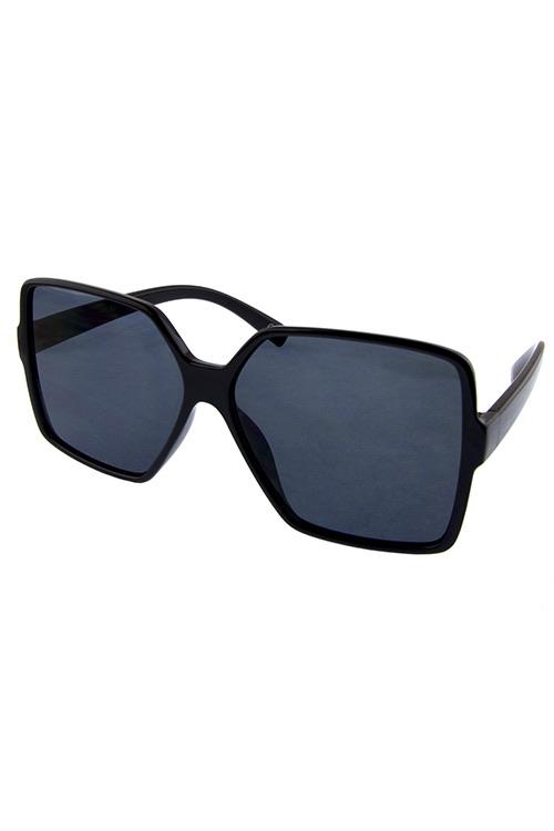 Womens plastic oversized flat square sunglasses