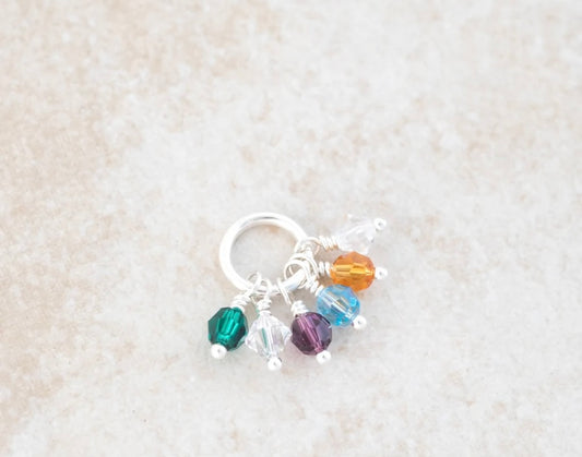 Birthstone Bead Cluster Charm