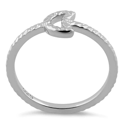 Sterling Silver Moon Ring