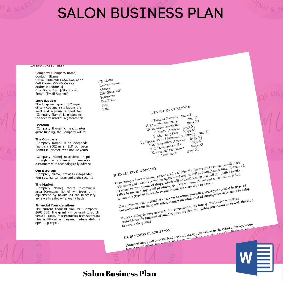 Salon Business Plan