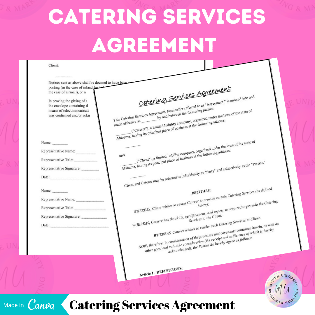 Catering Services Agreement