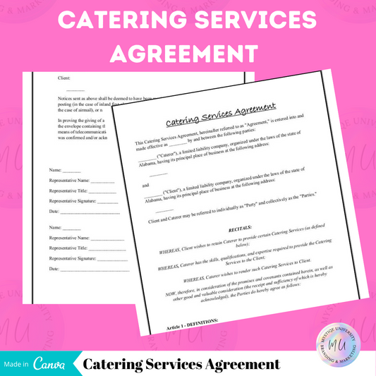 Catering Services Agreement