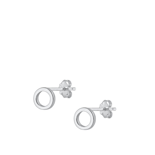 A-Z Geometric Initial Stud Earrings Sterling Silver