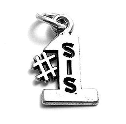 Beautiful "#1 Sis" Calligraphy Charm