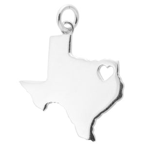 Texas with Open Heart Charm