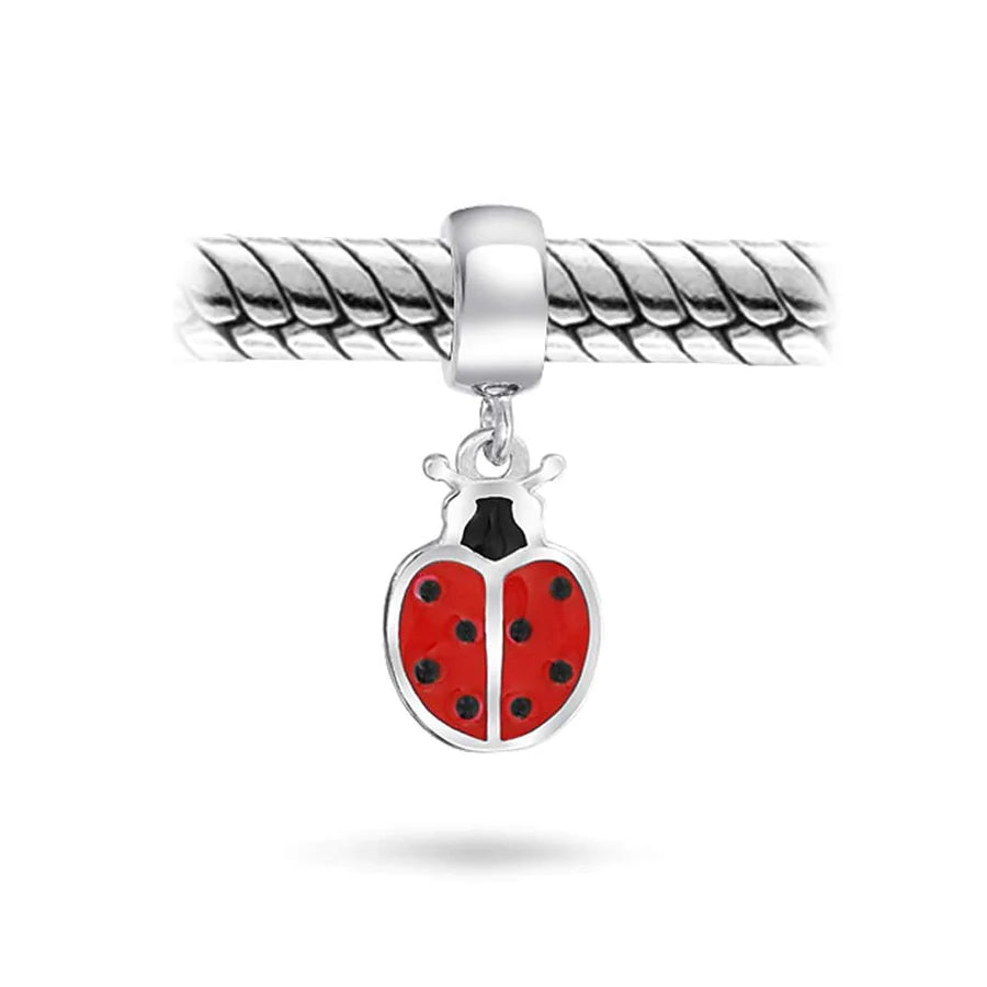 Ladybug Dangle Bead Charm