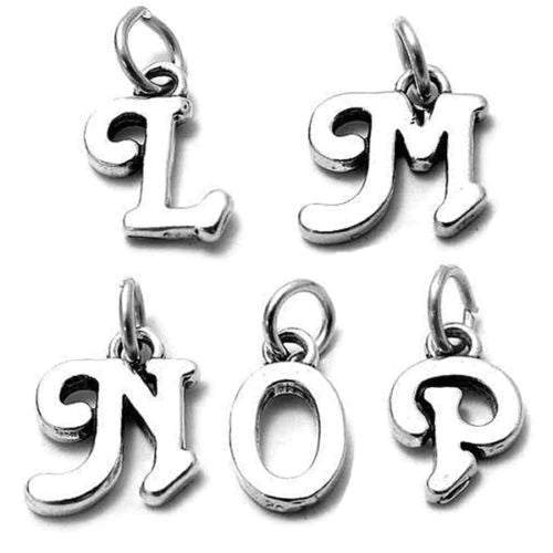 Fancy Script Letter Charm