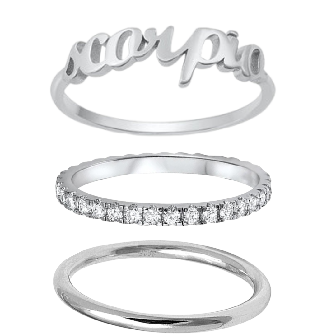 Zodiac Ring Trio