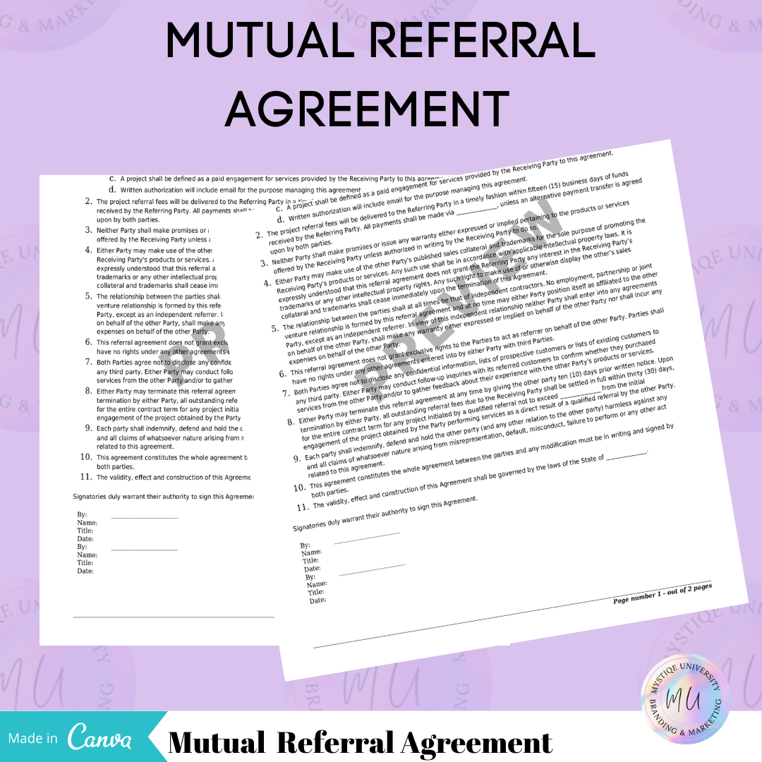 Mutual Referral Agreement